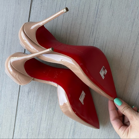 Christian Louboutin Iriza Patent Nude Heels - Picture 9 of 9